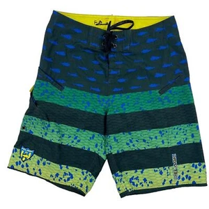 Pelagic Board Shorts Youth Boys 29 Sharkskin Tech Swim Trunks Water - Picture 1 of 6