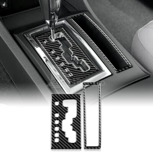 Black Gear Shift Cover Carbon Fiber Sticker For Dodge Charger Magnum 2005-2007 - Picture 1 of 7