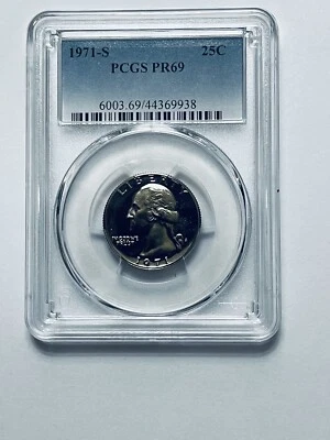 1971-S Washington Quarter PCGS PR69 - Image 1 of 4