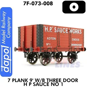 7 PLANK 9' W/B THREE DOOR H P SAUCE NO 1 1:43 O gauge Dapol 7F-073-008 - Picture 1 of 4