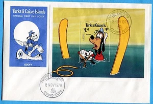 DISNEY - TURKS & CAICOS - 1979 F.D.C. - Mickey Mouse / Pluto - 3 covers (3265) - Picture 1 of 3