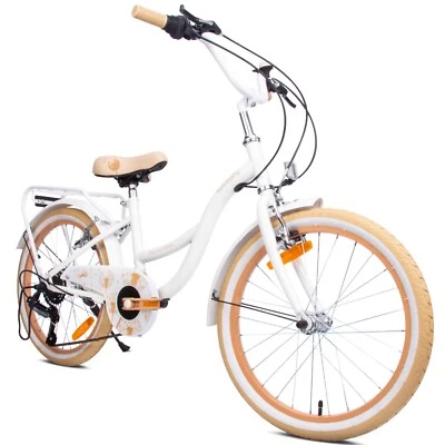 20 Zoll Kinderfahrrad 6-Gang Kinder fahrrad Rad Mädchen Shimano Flower Bike - Bild 1 von 4