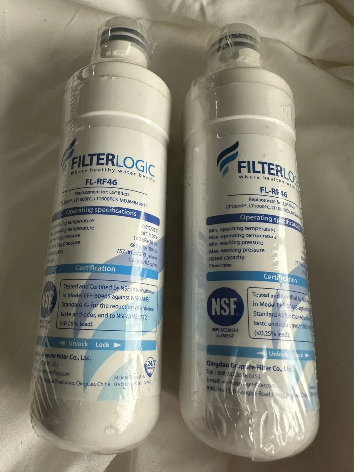 SET OF 2 - FilterLogic FL-RF46 Replacement Refrigerator Filter for LG No Box - Image 1 of 1
