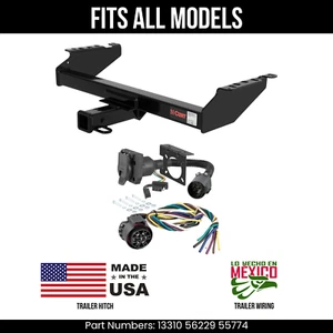 For 87-91 Ford F150 Trailer Hitch +7 Pin Wiring Fits All Models Curt 13310 55316 - Picture 1 of 24