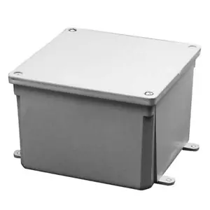 6 In. X 6 In. X 4 In. Gray Pvc Junction Box | - Picture 1 of 3