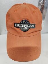 Vintage Harley Davidson Cafe 1997 Logo Mens Large One Size Orange Distressed Hat