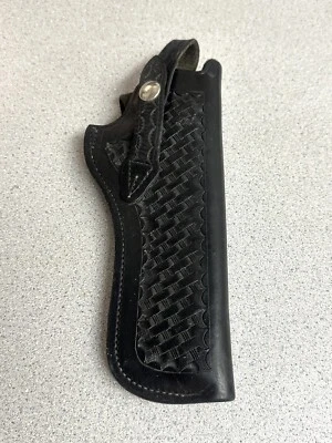 Vintage Safariland Smith & Wesson Black Leather Holster for Pistol Revolver Gun - Imagem 1 de 4