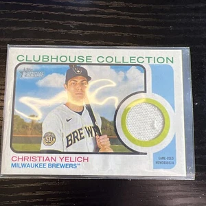 2022 Topps Heritage Clubhouse Collection Relic Christian Yelich #2 - Picture 1 of 3