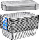 11X7 Disposable Aluminum Pans with Covers - 20 Pack - Pan with Foil Lids Perfect