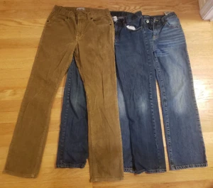 Lot of 3 Boy's 12 h&m and Old Navy Adjustable Waist Jeans Corduroy - Picture 1 of 9