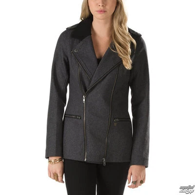 NUEVO Vans MUJER XS PIKE Chaqueta NEGRO GRIS PARKA ABRIGO JACK NUEVO CON ETIQUETAS $128 ESTILO MOTO Foto 1 de 4