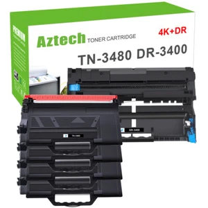 4x Toner+1x Trommel Compatible With Brother TN-3480 HL-L5000D L5100DN DCP-L5600D - Bild 1 von 10