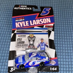 2022 KYLE LARSON #5 HENDRICK CARS RACED NASCAR AUTHENTICS WAVE 1 1/64 CAR Chase - Picture 1 of 2