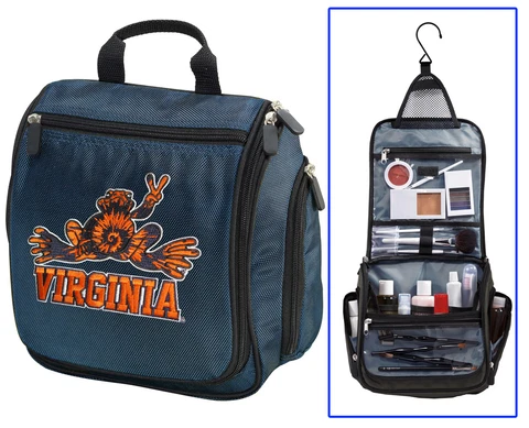 UVA Peace Frog Cosmetic Bag- Shaving Kit - Blue -Travel Bag Dopp Kit Men Women T Cover