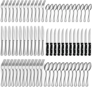 Set Posate Da 72 Pezzi, Posate Acciaio Inox per 12 Persone, Set Di Posate Fineme - Foto 1 di 12