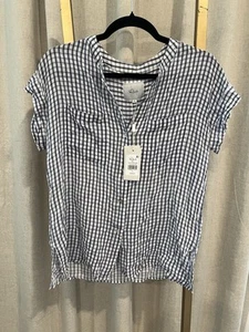rails navy gingham Top NWT Size M - Picture 1 of 7