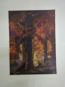 Impresión artística de Maxfield Parrish HORAS DORADAS solo Dios puede hacer un árbol de los años 30 - Imagen 1 de 9