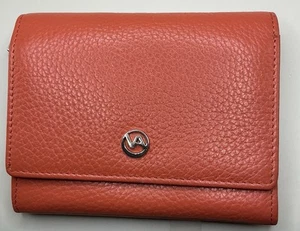 Cartera Valentina de cuero con cremallera alrededor de excelente estado vintage muy rara - Imagen 1 de 5