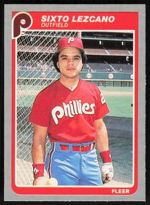 1985 Fleer #258 Sixto Lezcano   - FREE SHIPPING - Image 1 of 2