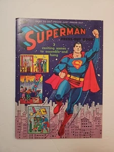 VINTAGE 1966 SUPERMAN PRESS OUT BOOK Unpunched 1966 Used 99% Complete RARE - Picture 1 of 10