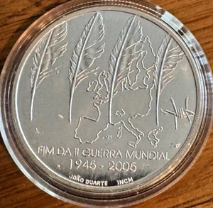 8-Euro-Silbermünze Portugal 2005 zum 60. Jahrestag des Endes des II. Weltkrieges - Bild 1 von 6
