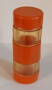 Vintage Screw Together S&P Shaker Camping Lunchbox Backpack Orange/Clear - Picture 1 of 8