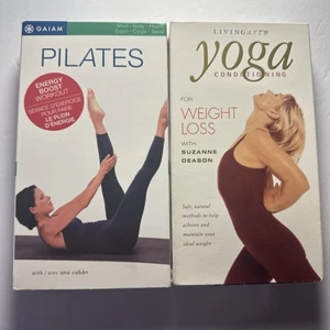 PILATES , with Ana Caban , Gaiam Inc. & Yoga Suzanne Season, VHS Lot - Picture 1 of 6