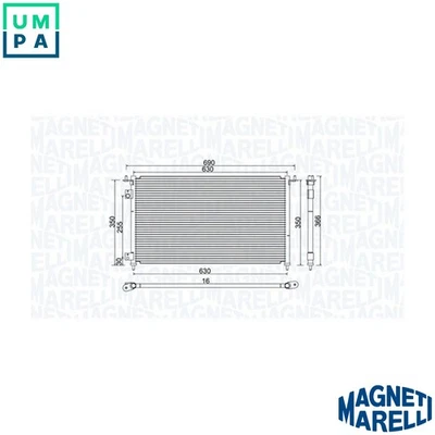 CONDENSER AIR CONDITIONING 350203970000 FOR HONDA CIVIC/VII/Hatchback 2.0L 4cyl - Image 1 of 4