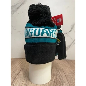 NFL Jacksonville Jaguars Beanie und Handschuhe Set Bommel Winter Strick - Bild 1 von 3
