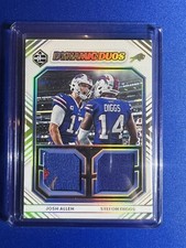 🔥2022 Panini Dynamic Duos JOSH ALLEN/STEFON DIGGS 3 COLOR Patch 05/49 Bills 🔥