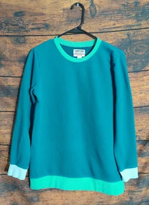 Lands’ End Blue Green Serious Sweats Sweatshirt - Size S #O9 - Picture 1 of 5