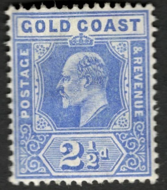 1910 Gold Coast Sc #59 - 2½d KEVII - VF MH used stamp - Image 1 of 1
