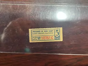 USA WWII POW Camp Chit PA-3-1-5 Camp Reynolds PA 5 Cents Prisoner of War Canteen - Picture 1 of 2