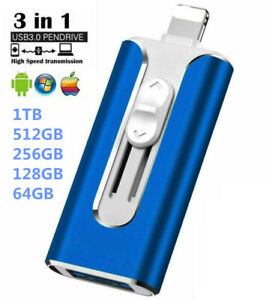 128GB 1TB USB iFlash Drive For iPhone ipad Metal OTG Photo USB Stick Pendrive