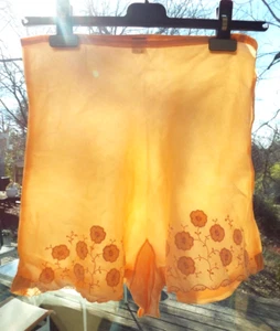VTG 1930s Peach Pink Rayon Tap Pants Lingerie Panties Side Buttons Tag 19 Floral - Picture 1 of 18