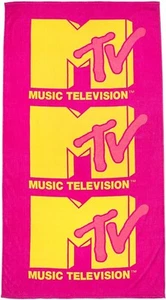 Jay Franco MTV Logo Large Bath/Pool/Beach Towel - Super Soft & Absorbent 34"X64" - Picture 1 of 7