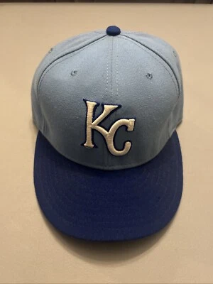 Kansas City Royals Cap Hat Mens 7 1/8 59FIFTY Fitted MLB USA Made Retro Coolbase - Image 1 of 4