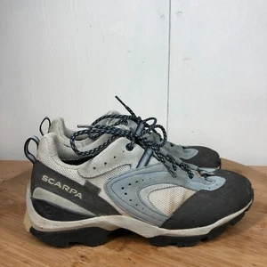 Scarpa Hiking Shoes Womens 7 Gray Blue Sneakers Trail GTX Waterproof Italy - Picture 1 of 12