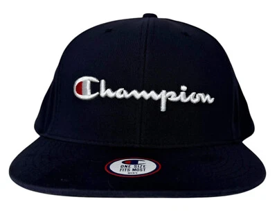 Champion Classic Script Azul Marino Snapback Sombrero, Gorra, Nuevo Foto 1 de 4
