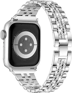 Compatible with Apple Watch Band 42mm 44mm 45mm ,Diamond Bling Bracelet Jewelry - Picture 1 of 6