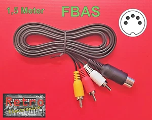 Atari 65XE 130XE 600 800 XL  FBAS Stereo Monitor Video Kabel DIN RCA 3x Cinch - Bild 1 von 5