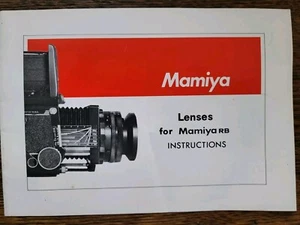 Near Mint Lenses for Mamiya RB Instructions  - Picture 1 of 1
