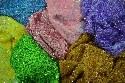 Sequins Stretch Velvet Fabric | Sequins on Plush Spandex Velvet | 60" | Colors | - Image 1 of 2