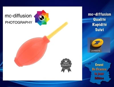 Poire Soufflante De Nettoyage ROUGE CLAIR, Canon, Nikon, Pentax , Sony, Tamron.. - Photo 1/4