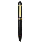 Black/Blue Acrylic Fountain Pen Metal Gold Clip Fine 0.5mm Nib Writing Ink Pen