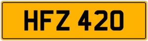 HF 3X3 DATELESS HAN HANNAH HAZEL B HARRY HARVE HAM PRIVATE NUMBER PLATE HFZ 420 - Picture 1 of 4
