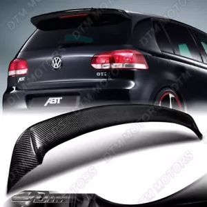 For 2010-2013 Volkswagen Golf 6 MK6 GTi Real Carbon Fiber Rear Roof Spoiler Wing - Picture 1 of 5