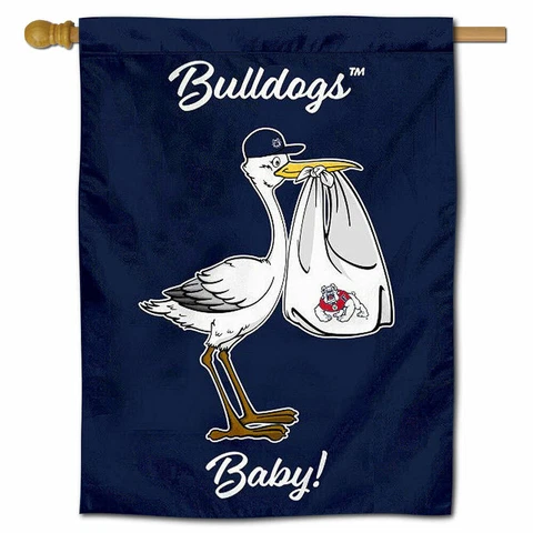 Fresno State University New Baby Gift Decorative House Flag Cover