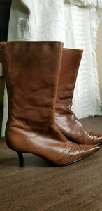 Botas para mujer Aldo marrón claro de cuero media pantorrilla talla 6 EE. UU. 36 EU - Imagen 1 de 8