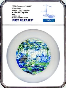WATER LILIES Claude Monet So Puzzle Art 3oz NGC MS70 FR POP 14 #250 OGP INCLUDED - Picture 1 of 4